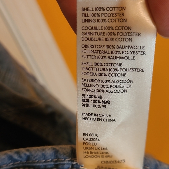 Free People Denim Blue  Quilted Jacket - Picture 7 of 9